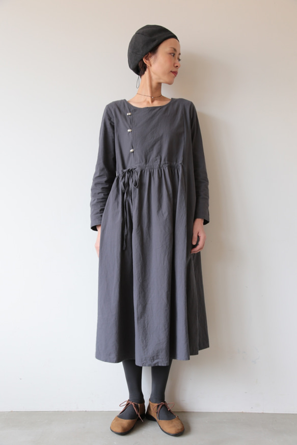 櫻桃連衣裙/灰色 第3張的照片