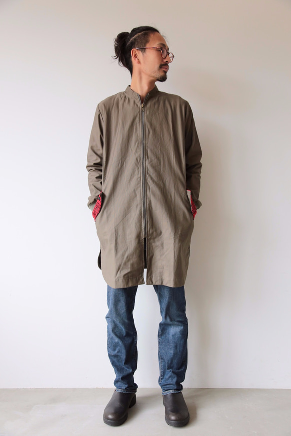 一点物 Long jacket / rose gray / no10 2枚目の画像