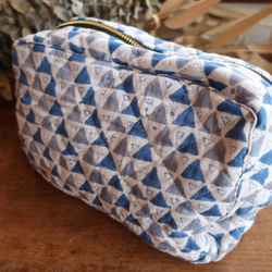 hand print quilting pouch / no3 2枚目の画像
