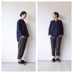 Itutume shirts / navy 3枚目の画像