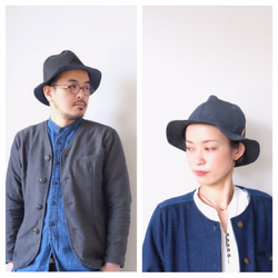 Mountain reversible hat / black × blue 3枚目の画像