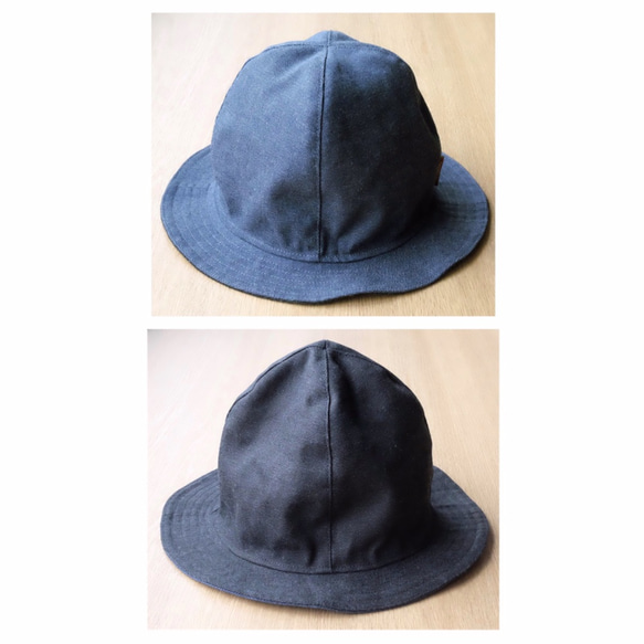 Mountain reversible hat / black × blue 4枚目の画像