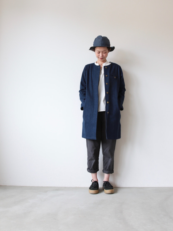 Mountain reversible hat / black × blue 5枚目の画像