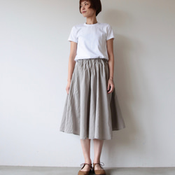 Linensilk skirt / light gray 2枚目の画像