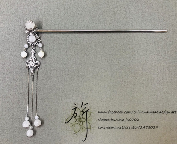 手作り〜柔らかい美容ムーンストーンタッセルステップロッキングイヤリンググループ（販売されているセット）古典的な美しさHanfu 1枚目の画像