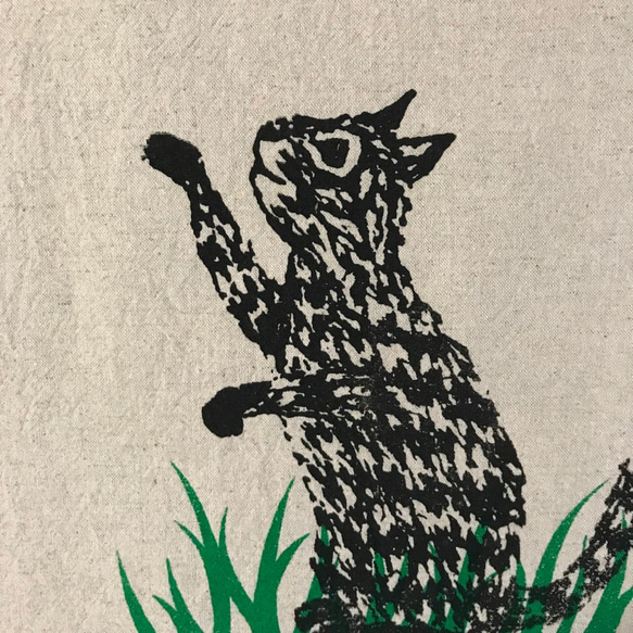totebag - cat (綿×麻) 3枚目の画像