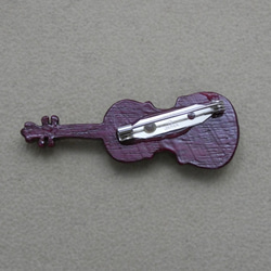 木製　ブローチ　（　バイオリン　） 3枚目の画像