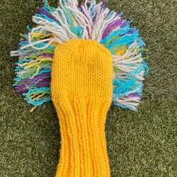 毛糸で編んだゴルフクラブヘッドカバー（ライオン） 3枚目の画像