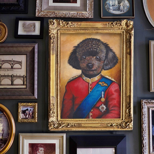 絵画　アクリル絵　額縁　キャンバス　犬 絵画アクリル絵額縁キャンバス犬