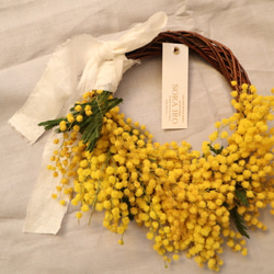 ミモザのハーフリース ドライフラワー SORAIRO88888 通販 8499482