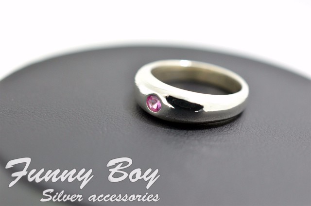 ピンクサファイア モノアイ シルバーリング　Silver925 11,700円