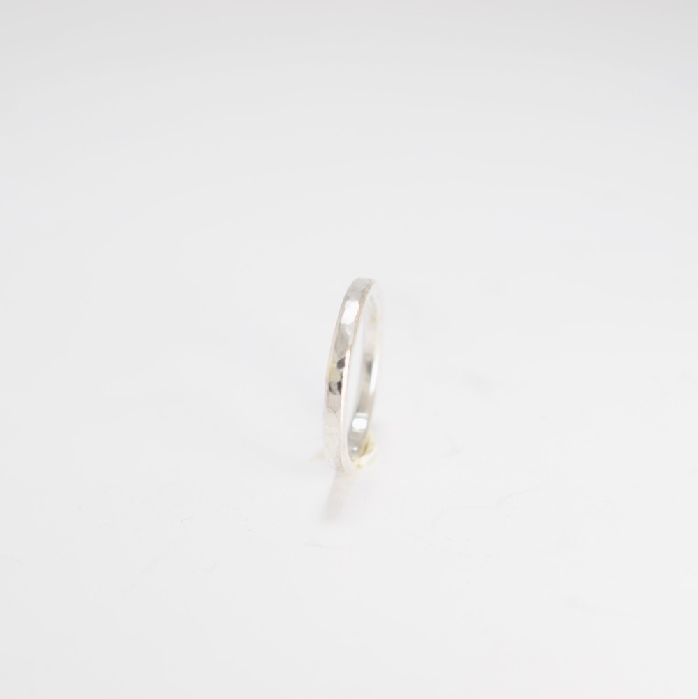 槌目のシルバーリング Type① 細 （sai）