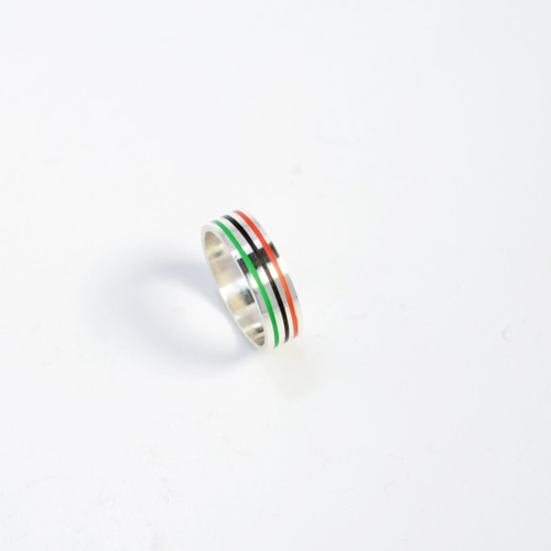 シンプルリング 和風「歌舞伎 定式幕カラー 市村座 森田座」 指輪  