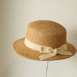 boater hat [hinoki] 57cm　麦わら帽子　夏の帽子　 1枚目の画像