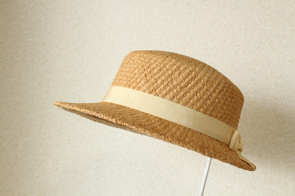 boater hat [hinoki] 57cm　麦わら帽子　夏の帽子　 2枚目の画像