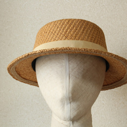 boater hat [hinoki] 57cm　麦わら帽子　夏の帽子　 6枚目の画像