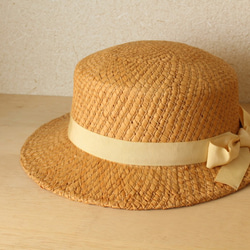 boater hat [hinoki] 57cm　麦わら帽子　夏の帽子　 9枚目の画像