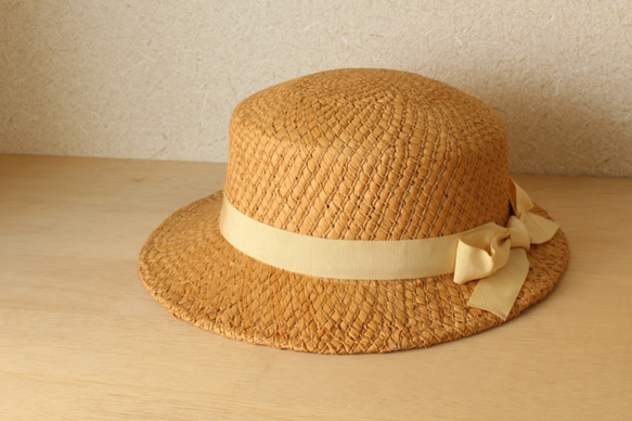 boater hat [hinoki] 57cm　麦わら帽子　夏の帽子　 9枚目の画像