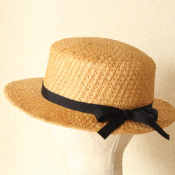 boater hat [hinoki] 57cm　麦わら帽子　夏の帽子　 4枚目の画像