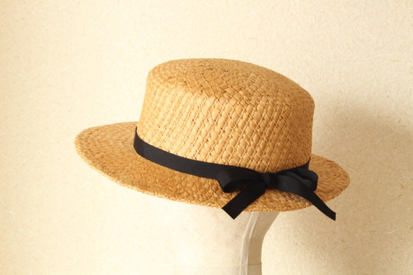 boater hat [hinoki] 57cm　麦わら帽子　夏の帽子　 4枚目の画像