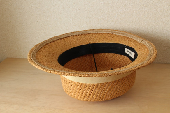 boater hat [hinoki] 57cm　麦わら帽子　夏の帽子　 8枚目の画像