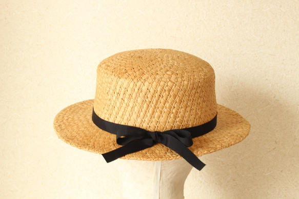 boater hat [hinoki] 57cm　麦わら帽子　夏の帽子　 5枚目の画像