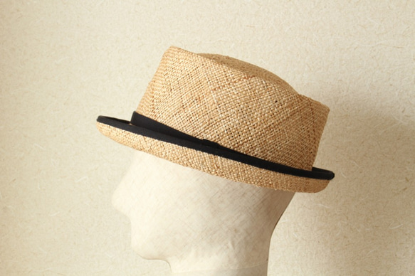 porkpie hat [bao] 57.5cm　麦わら帽子　夏の帽子 3枚目の画像