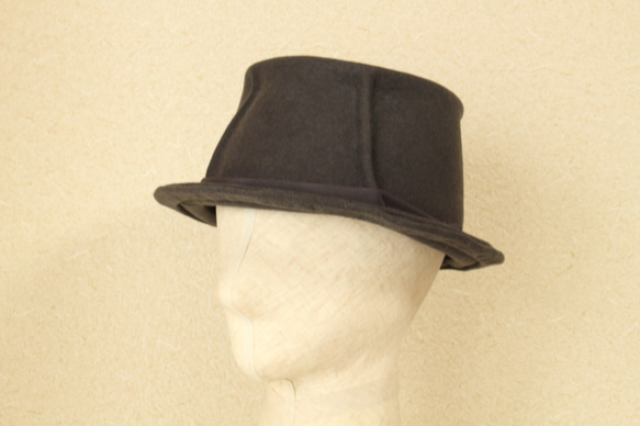 crease hat [wool] warm grey 58cm 2枚目の画像