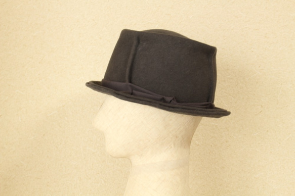 crease hat [wool] warm grey 58cm 3枚目の画像