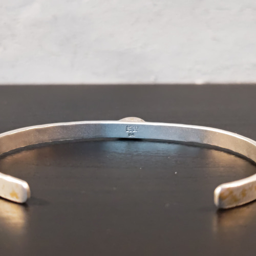 純銀製ランダーブルーターコイズ純金溶入マットシルバー仕上げ