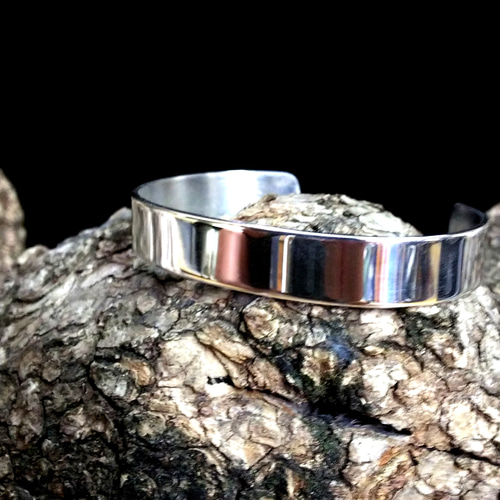 ピュアシルバー 純銀製 バングル 大size プレーン 無地 バングル