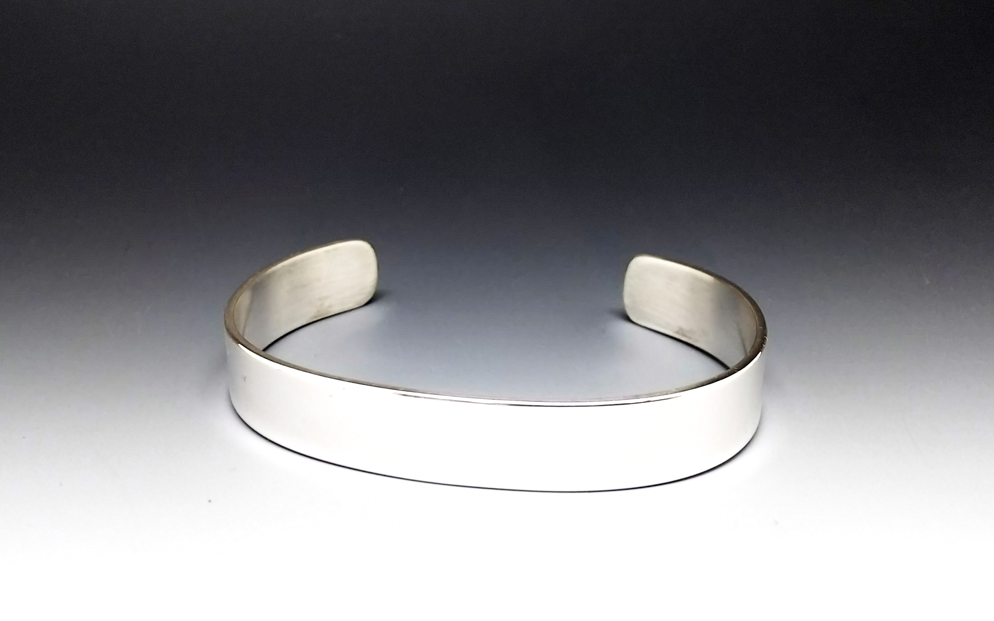 ピュアシルバー 純銀製 バングル 大size プレーン 無地