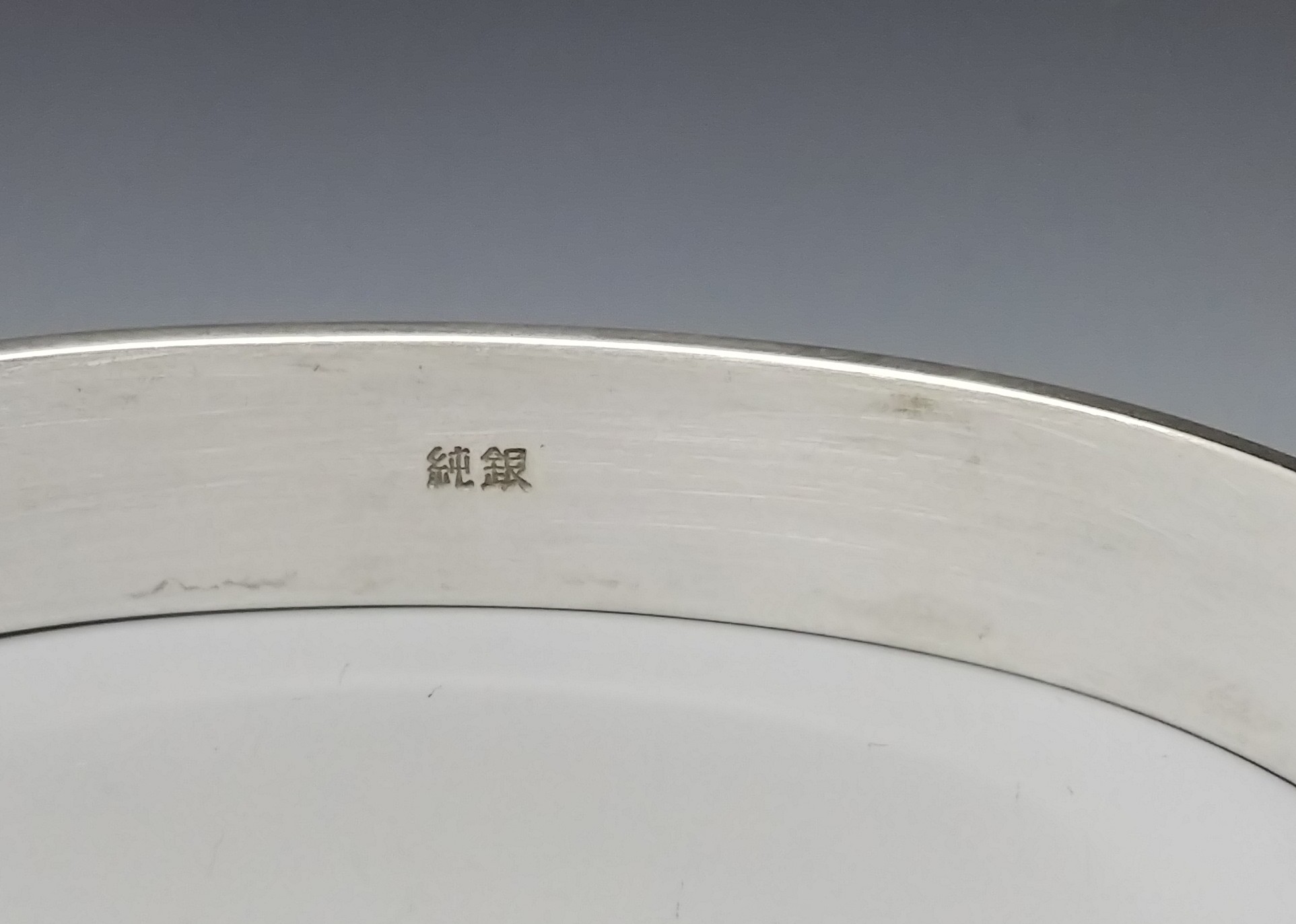 ピュアシルバー 純銀製 バングル 大size プレーン 無地