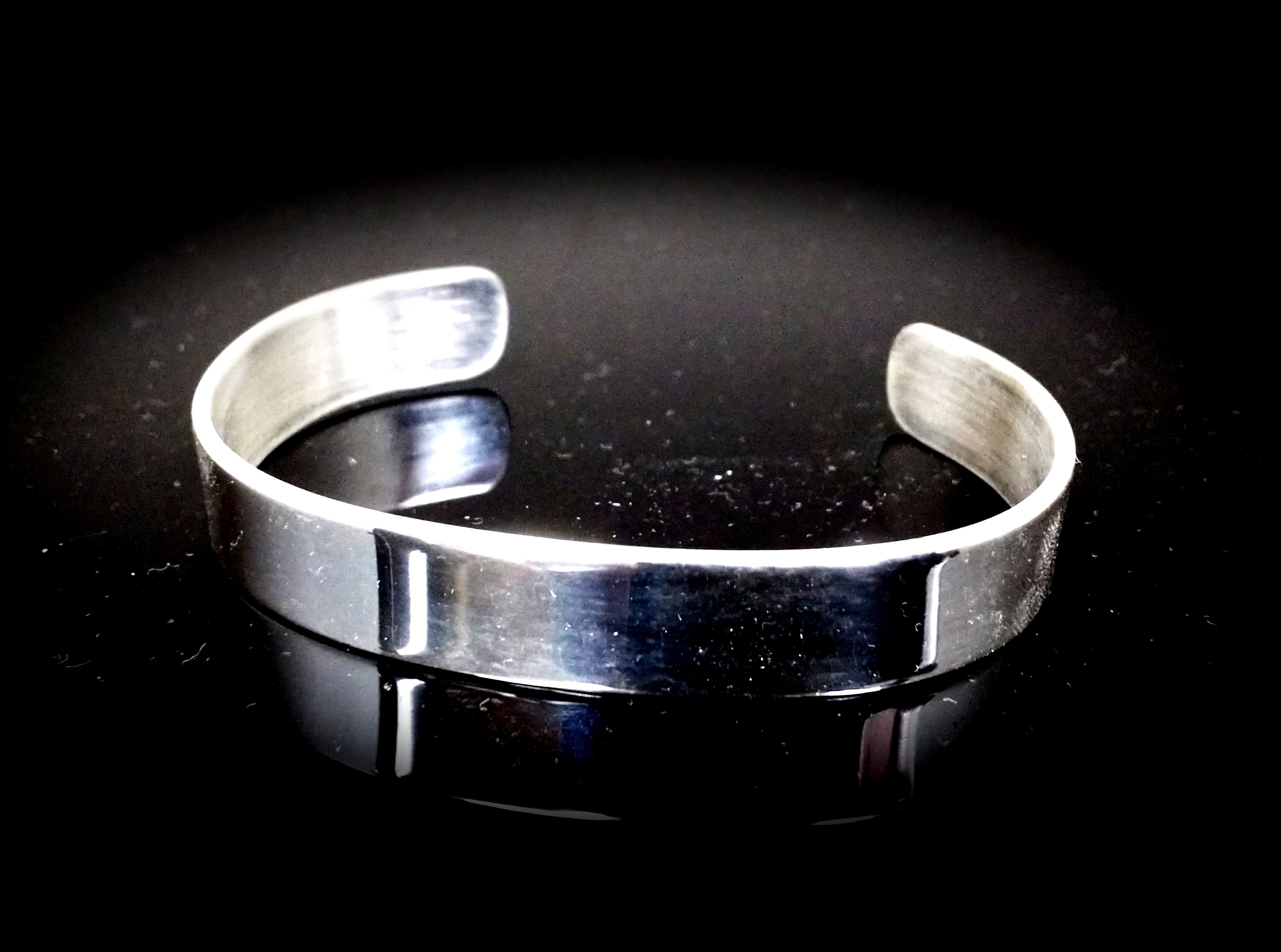 ピュアシルバー 純銀製 バングル 大size プレーン 無地