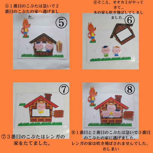 3びきのこぶた 絵本 パネルシアター ペープサート カードシアター