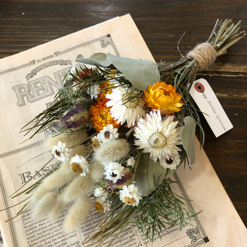 ナチュラルスワッグ （ホワイトオレンジ） スワッグ dahlia-gardens  