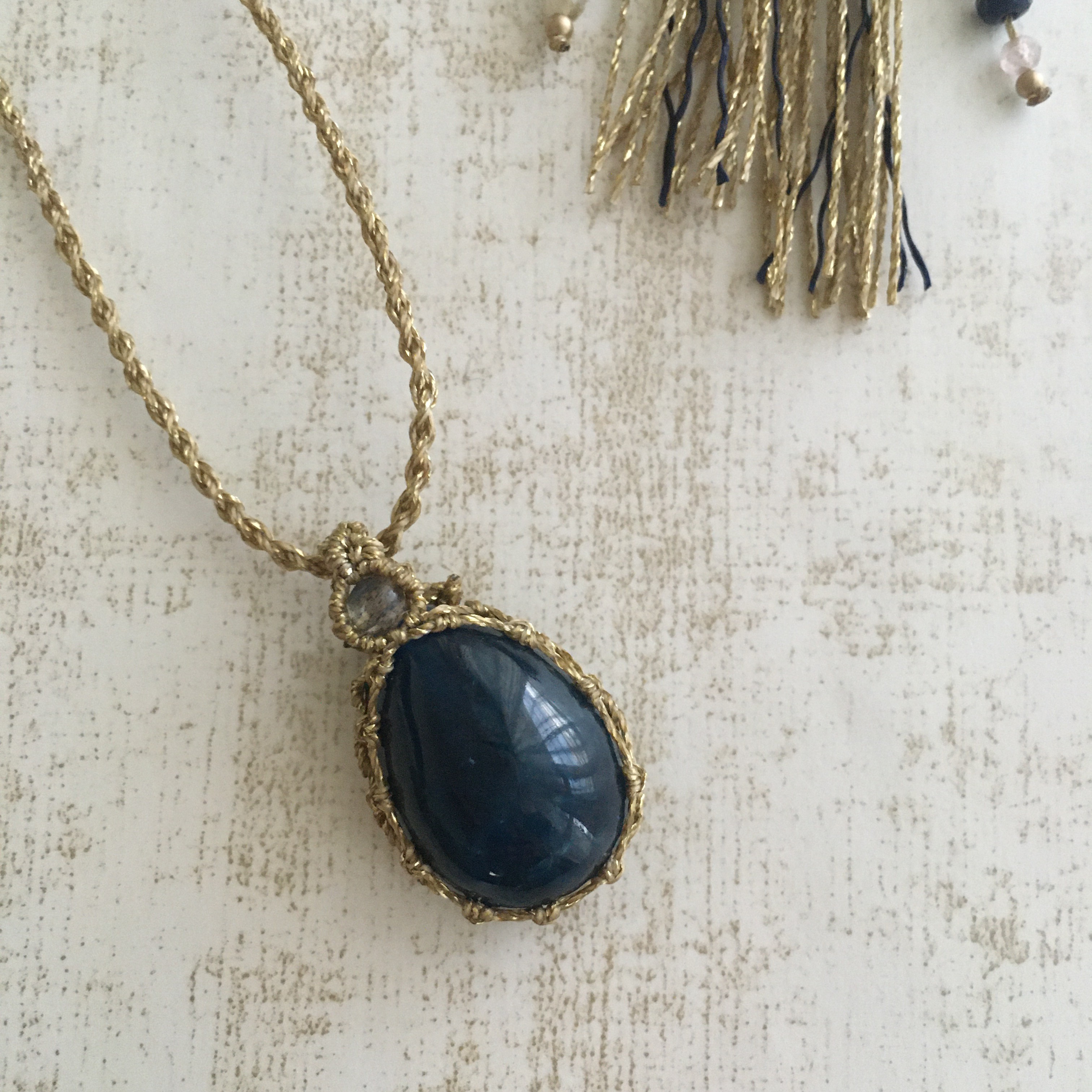 アイオライトのシンプルペンダント