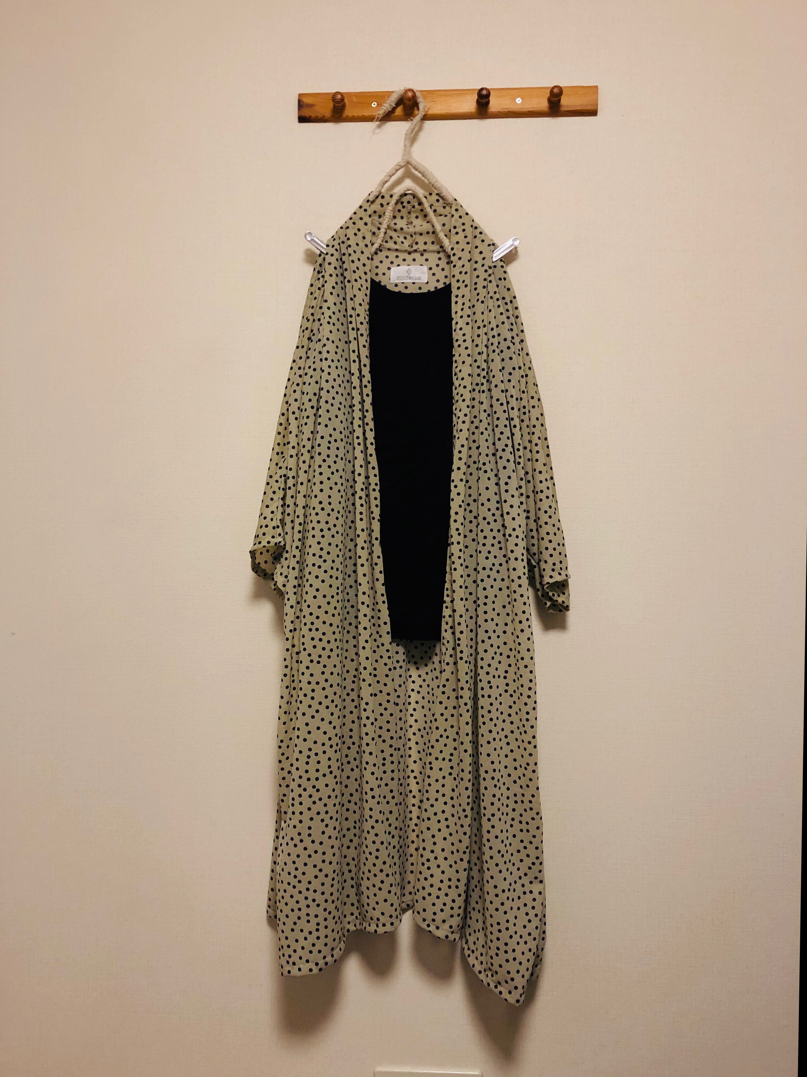 夏水玉柄ドルマンローブロングドルマンカーディガン