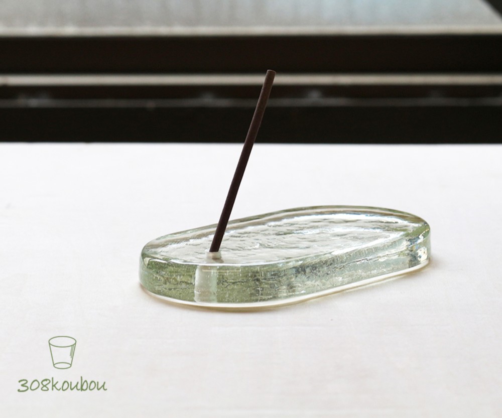 ナガール　ガラスのお香立て