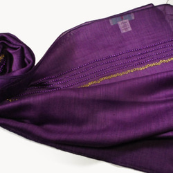 刺繍ストール（紫色）　KA-SWV-23004E-4A 1枚目の画像