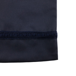 [お受験・入園入学バッグ・サイズ変更も] シックな体操服袋▫️濃紺ウールブレード◽️スクエア柄 3枚目の画像
