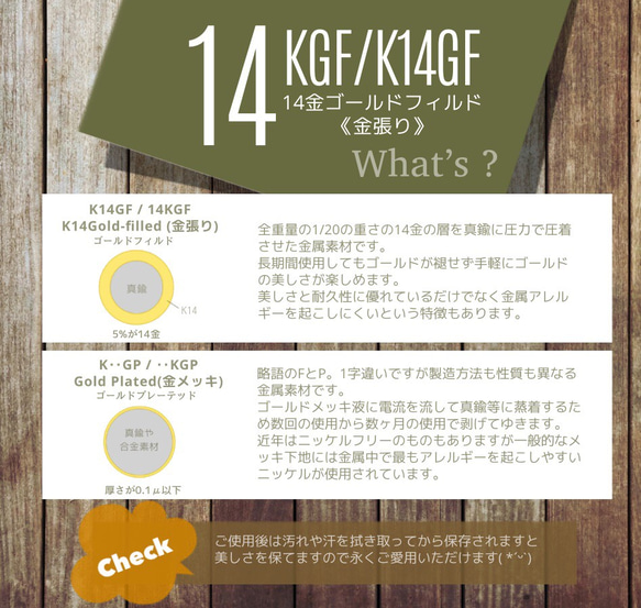 K14GFフローライト×ペリドットピアス (イヤリング変更可)14kgf 8枚目の画像