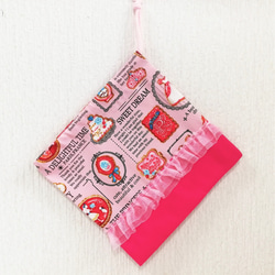 給食セット♡プリンセスの給食袋＆ランチョンマット(40☓60)／ピンク 3枚目の画像