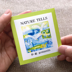 【豆本／NATURE  TELLS】小さな手作りの本  かわいい手のひらサイズ 2枚目の画像