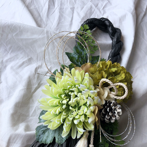 creema限定 お正月飾り しめ飾り しめ縄 お正月 シック シンプル 大人