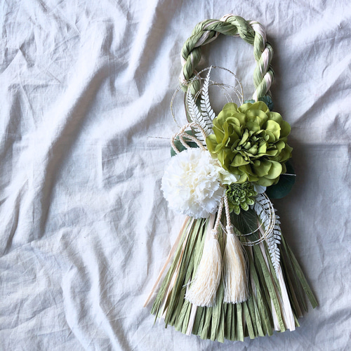 しめ縄　しめ縄飾り　お正月飾り　グリーン　20¥4年 しめ縄 しめ縄飾り お正月飾り グリーン 20¥4年 正月 しめ縄 おしゃれ