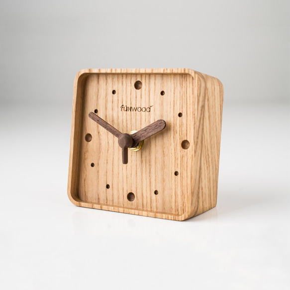 原木時鐘 ,實木桌鐘 第3張的照片