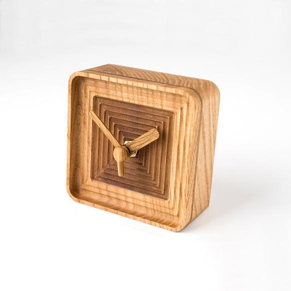 原木時鐘 , 實木桌鐘 第2張的照片