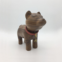 木製の犬の人形、人形秋田 2枚目の画像
