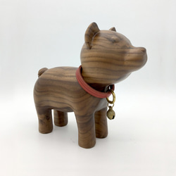 木製の犬の人形、人形秋田 4枚目の画像